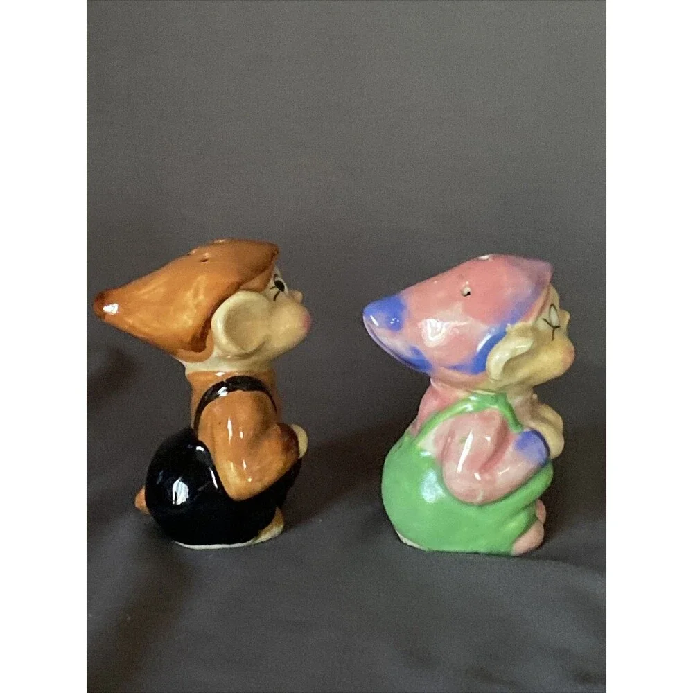 Elf Pixie Vintage Salt & Pepper Shaker Set Kneeling Japan